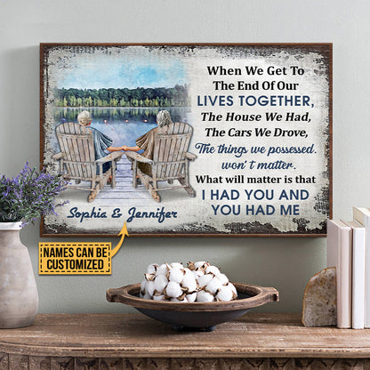 Lake Old Couple When We Get 2 Ladies Custom Poster