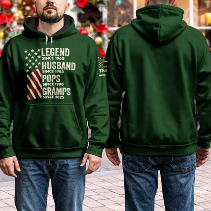 Legend Husband Dad Papa - Personalized Pullover Hoodie