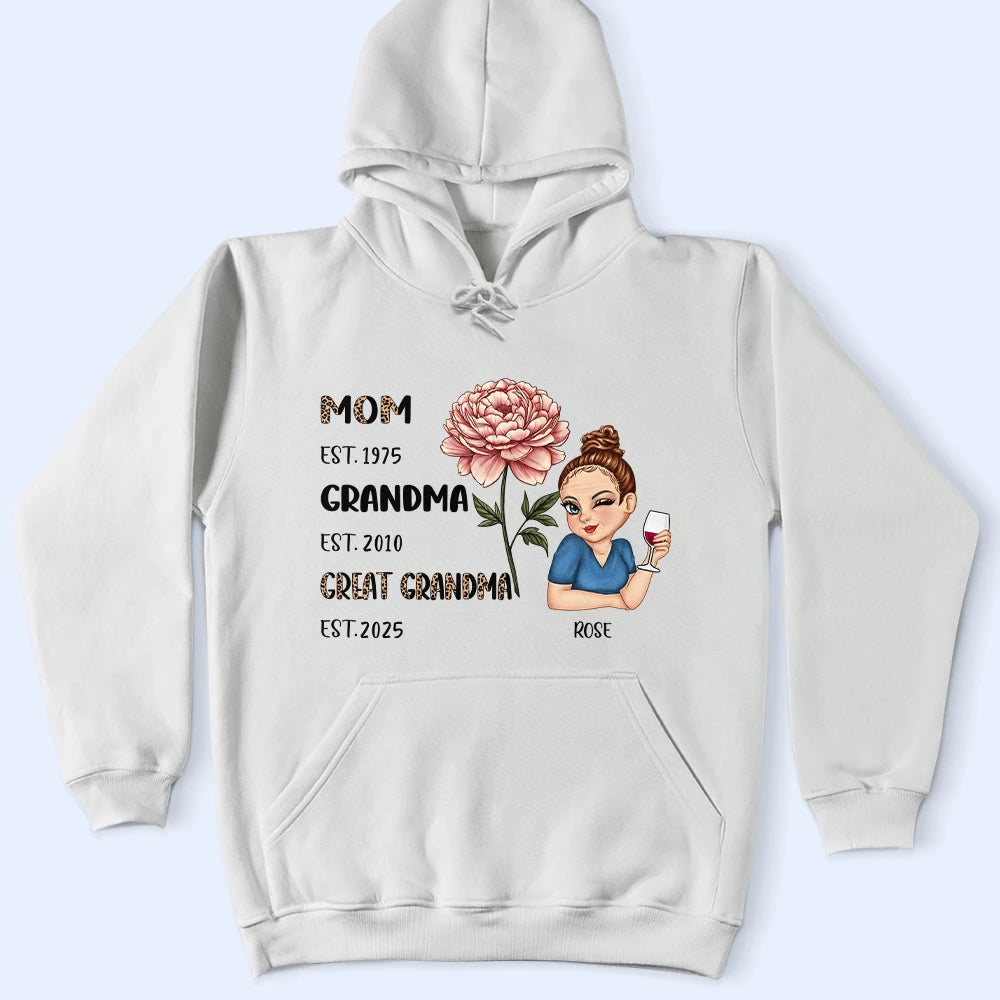 Legend Wife Mom Grandma Birth Month Flower - Personalized T Shirt