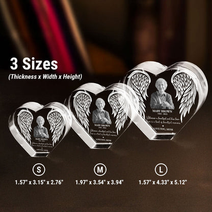 Personalized Picture Frame Memorial Gift Premium Heart LED, Heartfelt Table Decoration for Loss of Loved One