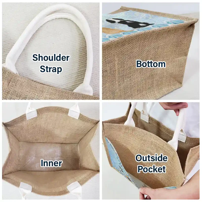 Life's At Ease With An Ocean Breeze Dog Cat Lover - Personalized Jute Tote Bag