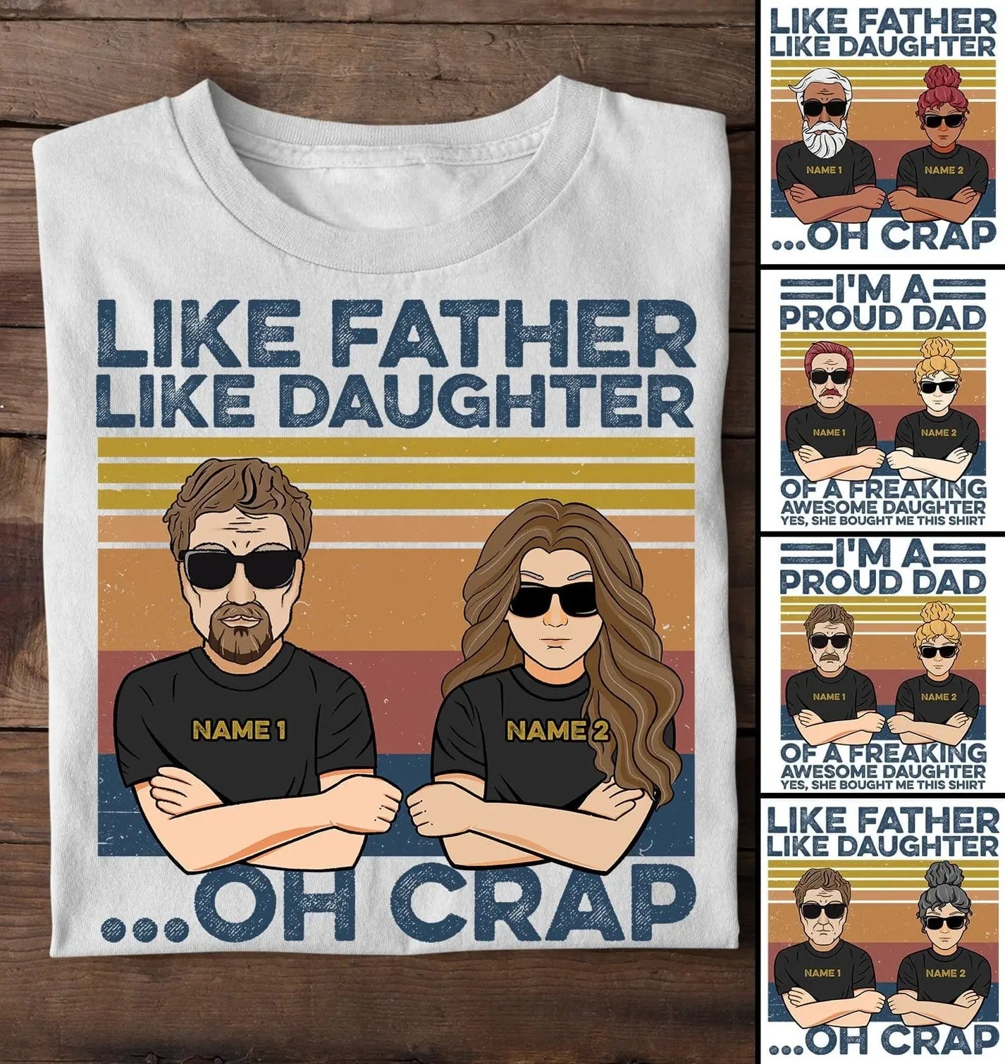 Like Father Like Daughter - Personalized Shirt Shirts & Tops The Next Custom Gift