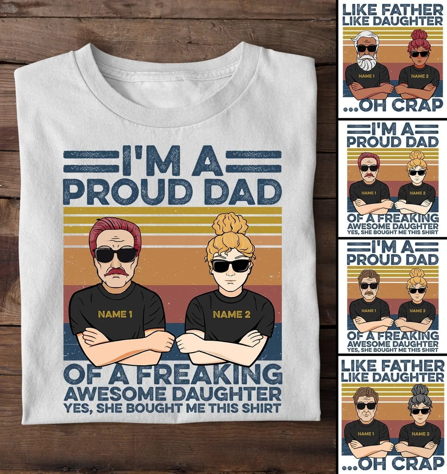 Like Father Like Daughter - Personalized Shirt Shirts & Tops The Next Custom Gift