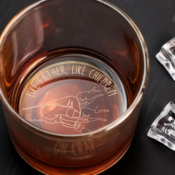 Like Father, Like Daughters ...Oh Crap - Personalized Engraved Whiskey Glass Whiskey Glass The Next Custom Gift