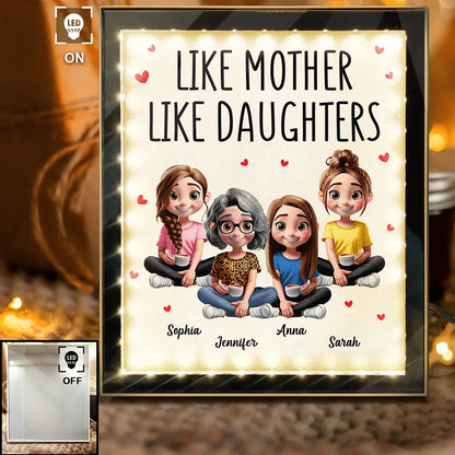 Like Mother Like Daughter - Personalized LED Mirror Frame Lamp
