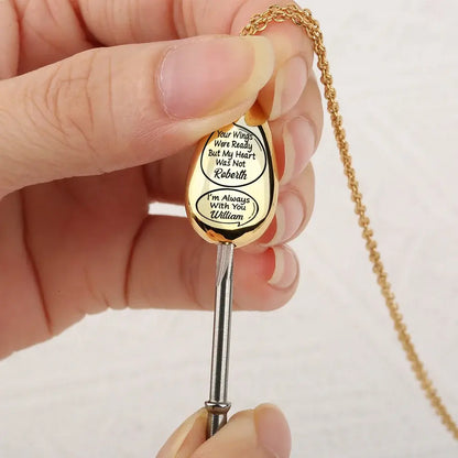 Little Speech I Miss You I Know Memorial - Personalized Keepsake Necklace (AB) Necklace The Next Custom Gift