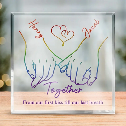 Live Openly, Love Freely, LGBTQ+ Couples - Gift For Couples, Personalized Square Shaped Acrylic Plaque Acrylic Plaque The Next Custom Gift