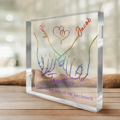 Live Openly, Love Freely, LGBTQ+ Couples - Gift For Couples, Personalized Square Shaped Acrylic Plaque Acrylic Plaque The Next Custom Gift