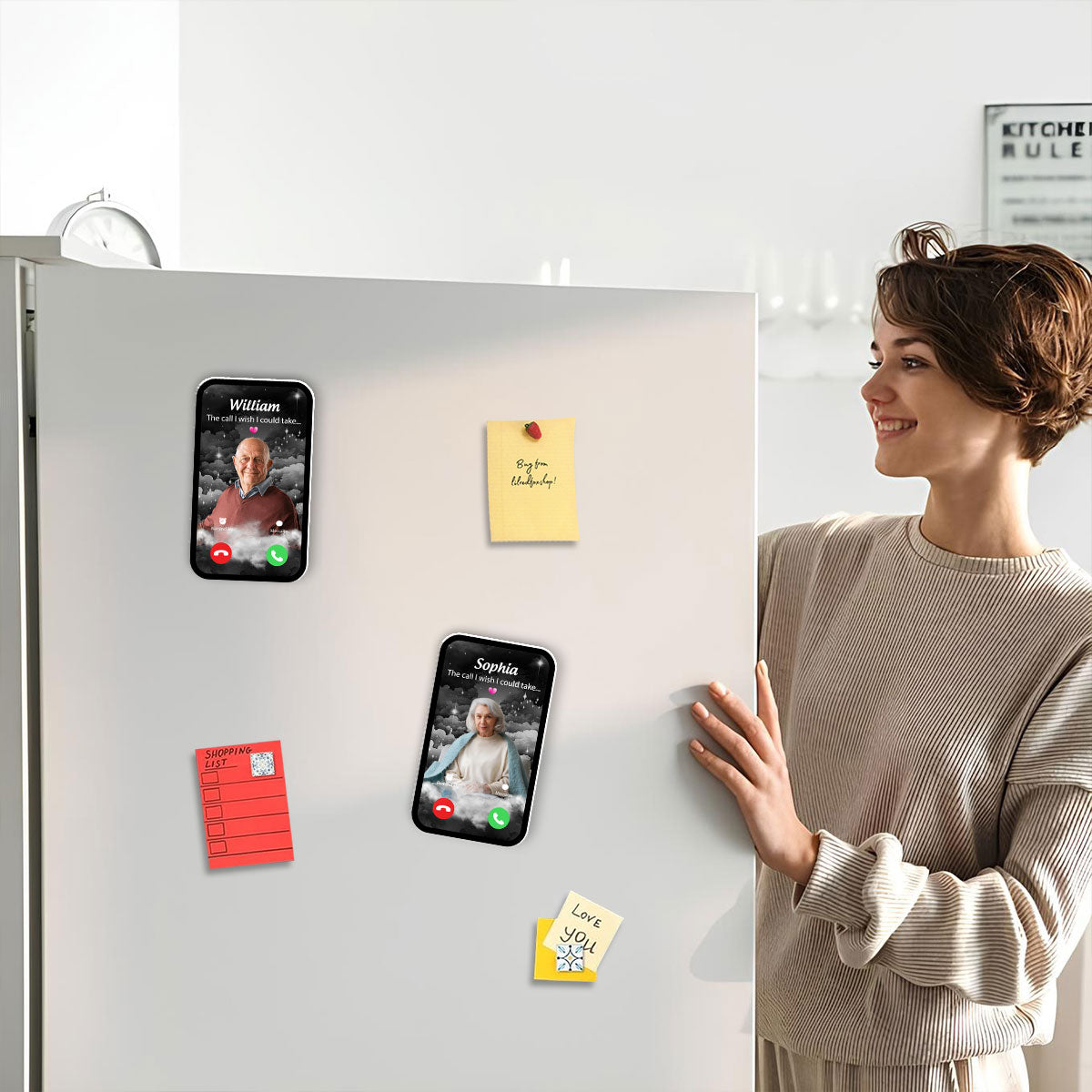 The Call We Wish We Could Take Memorial Sympathy Gift Remembrance Keepsake Photo Inserted Personalized Acrylic Fridge Magnet