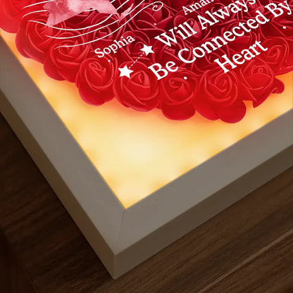 Long Distance State The Miles Don't Matte - Personalized LED Light Flower Shadow Box