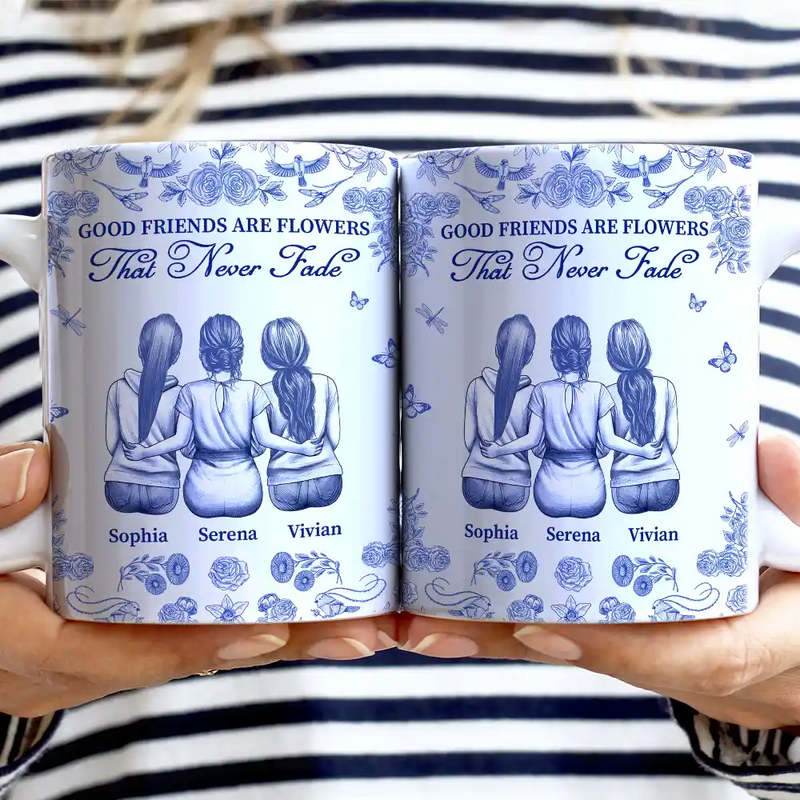 Long Time To Grown An Old Friend - Personalized White Edge-to-Edge Mug