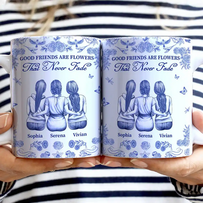 Long Time To Grown An Old Friend - Personalized White Edge-to-Edge Mug