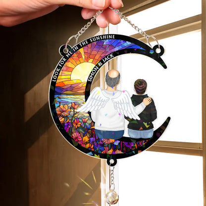Look For Me In The Sunshine - Personalized Rainbow Suncatcher With Crystal Ball Prism