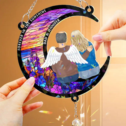 Look For Me In The Sunshine - Personalized Rainbow Suncatcher With Crystal Ball Prism