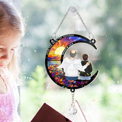 Look For Me In The Sunshine - Personalized Rainbow Suncatcher With Crystal Ball Prism