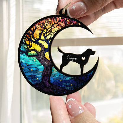 Loss Of Pet - Personalized Suncatcher Ornament Hanging Suncatcher Ornament The Next Custom Gift