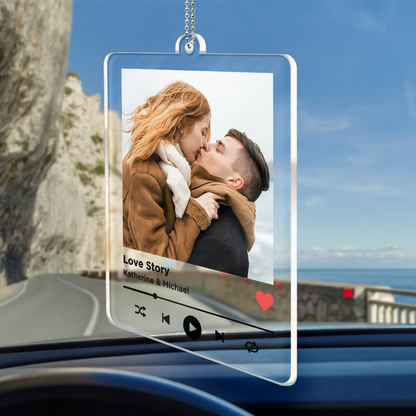 Safe Journey Love Message - Personalized Acrylic Car Hanger