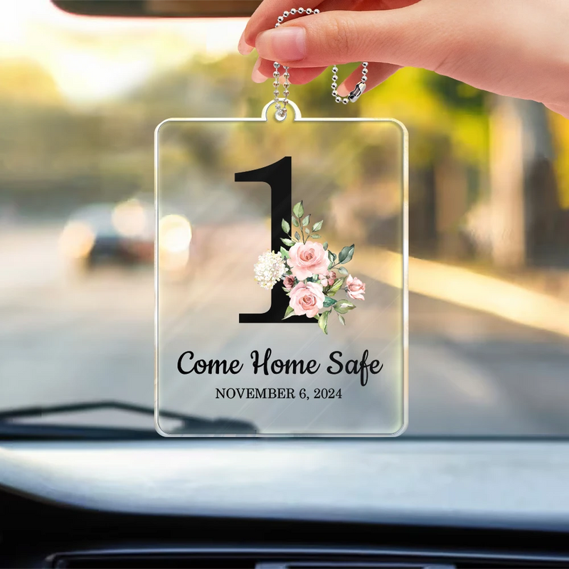 Safe Journey Love Message - Personalized Acrylic Car Hanger