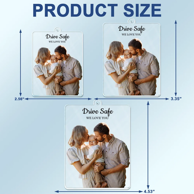 Safe Journey Love Message - Personalized Acrylic Car Hanger