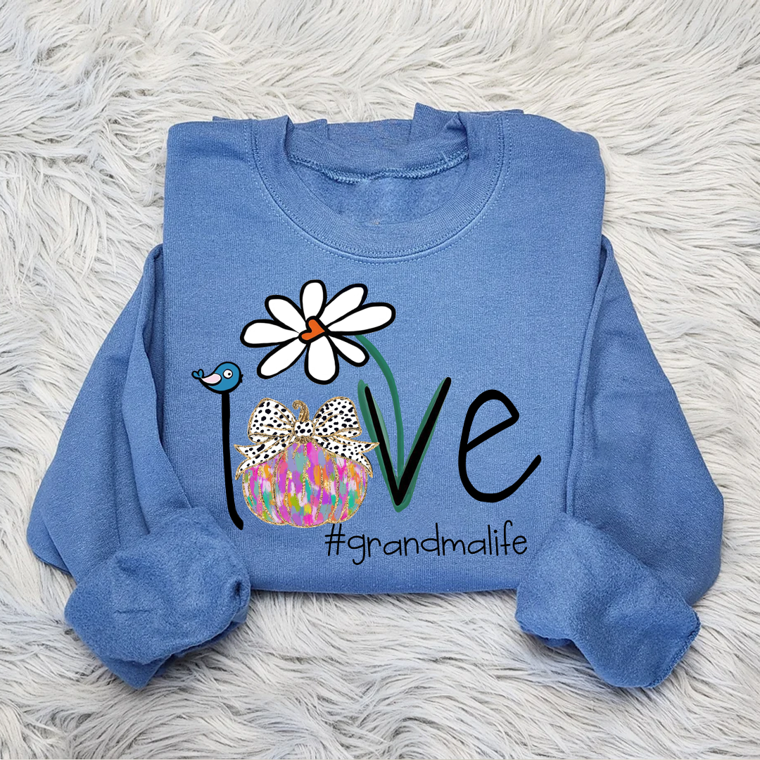 Personalized Love Grandma Life Flower CTH01 Sweatshirt