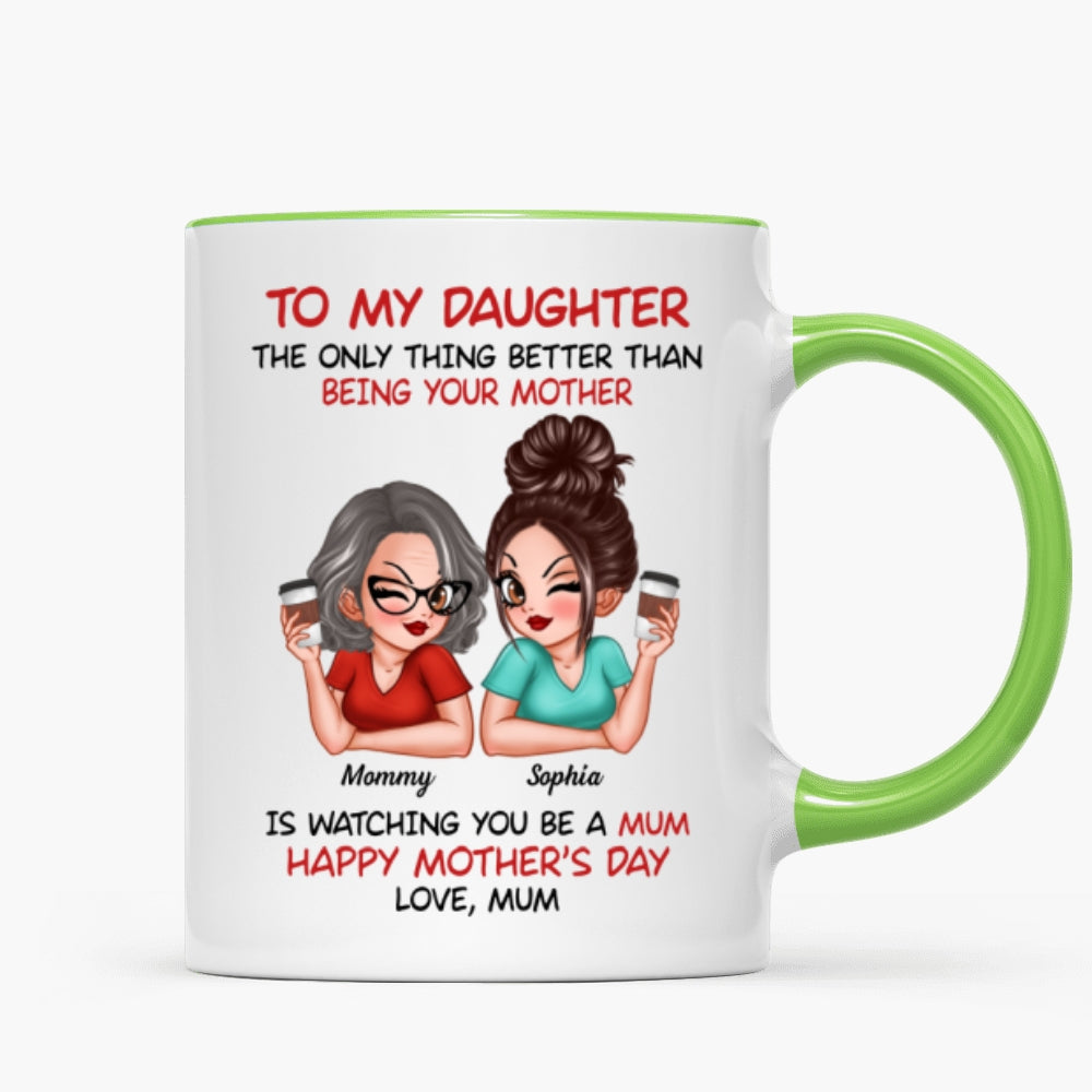 To My Daughter From Mum Happy Mother's Day UK Personalized Mug, Mother's Day Gift For Daughter