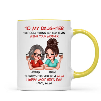 To My Daughter From Mum Happy Mother's Day UK Personalized Mug, Mother's Day Gift For Daughter