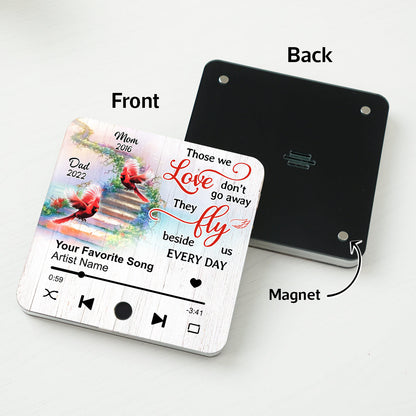 Cardinal Heaven Stairway Personalized Music Fridge Magnet, Memorial Keepsake, Remembrance Gift