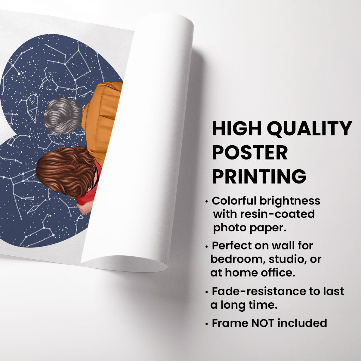 Under These Stars You Became My Mom Personalized Poster, Custom Star Map By Date & Location, Constellation Map, Birthdays, Mother's Day Gift for Mom