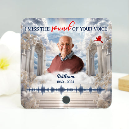 Heaven Gate Custom Photo Voice Message Personalized Music Fridge Magnet, Memorial Keepsake, Remembrance Gift