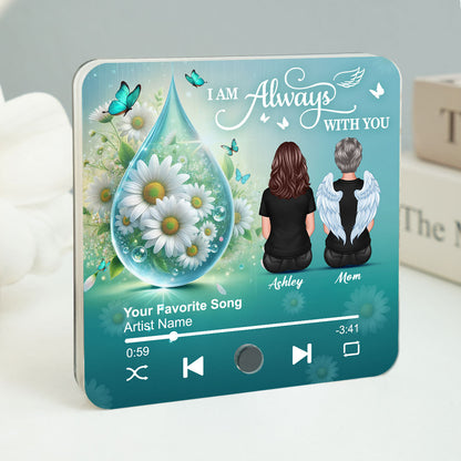 Realistic Teardop Family Members Memorial Personalized Music Fridge Magnet, Sympathy Gift