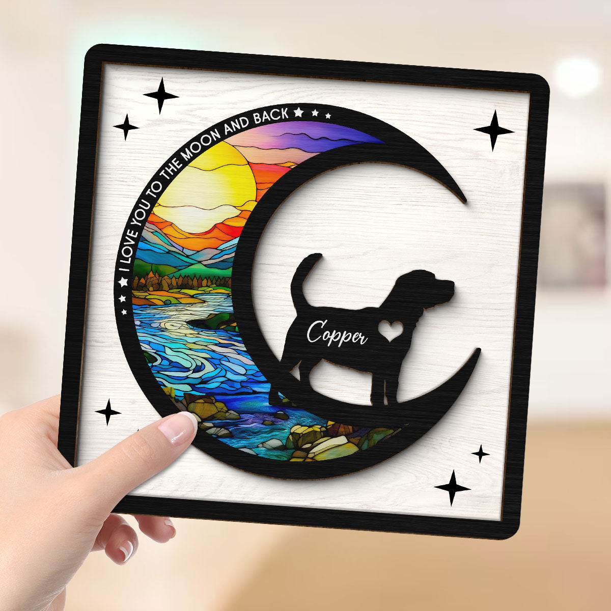 Loss Of Pet Memorial Personalized 2 Layered Wooden Plaque