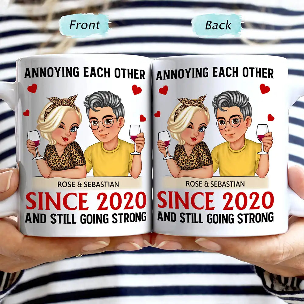 Gift For Couples,Gift For Husband,Gift For Wife,Gift For Boyfriend,Gift For Girlfriend,Love - Turban Couple Annoying Each Other Since - Personalized Mug