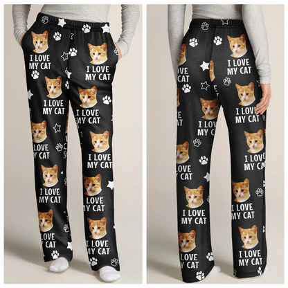 Custom Photo I Love My Fur Babies - Personalized Pajama Pants