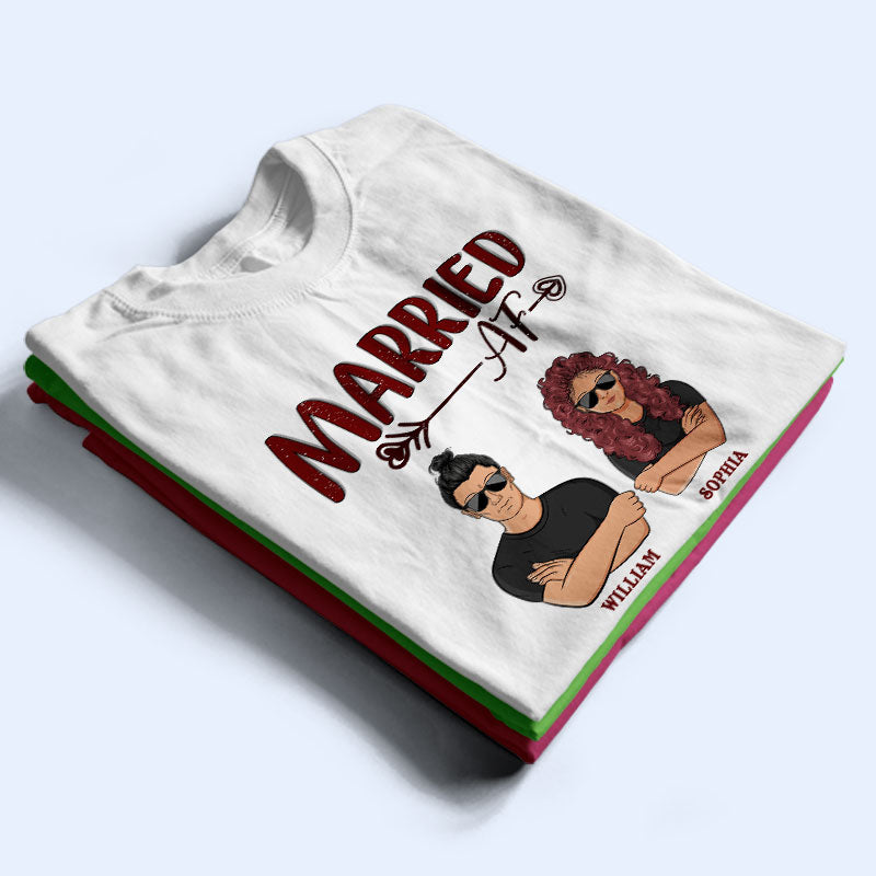 Married AF - Gift For Couple - Personalized Custom T Shirt
