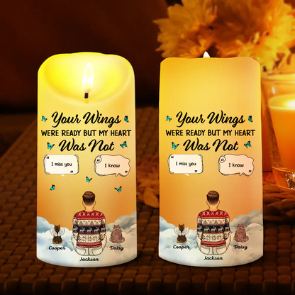 Memorial Your Light Will Always Shine In My Heart - Personalized Flameless LED Candle