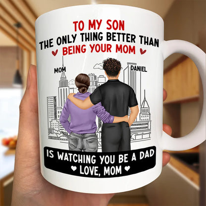 Dad - Sons,Mom - Sons,Gift For Grandkids,Love - The Only Thing Better Than Being Your Parents Grandparents - Personalized Mug