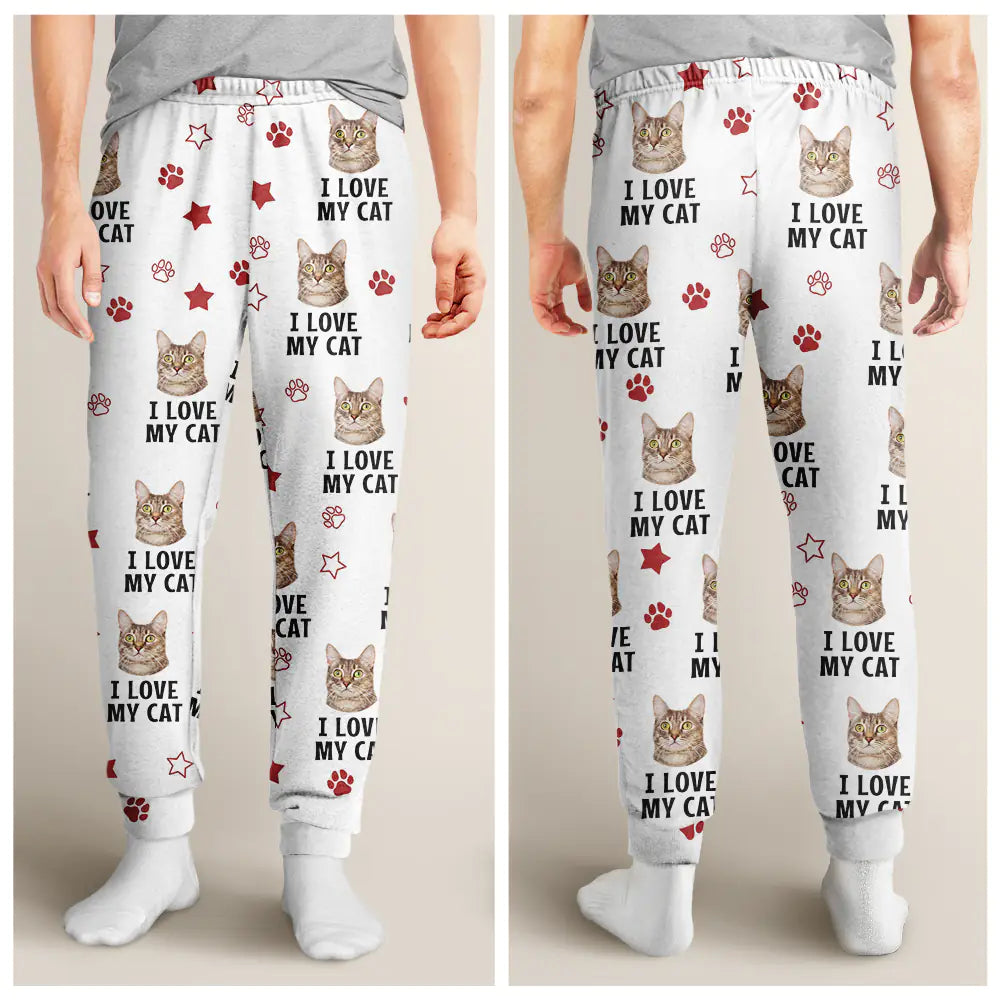 Custom Photo I Love My Fur Babies - Personalized Pajama Pants