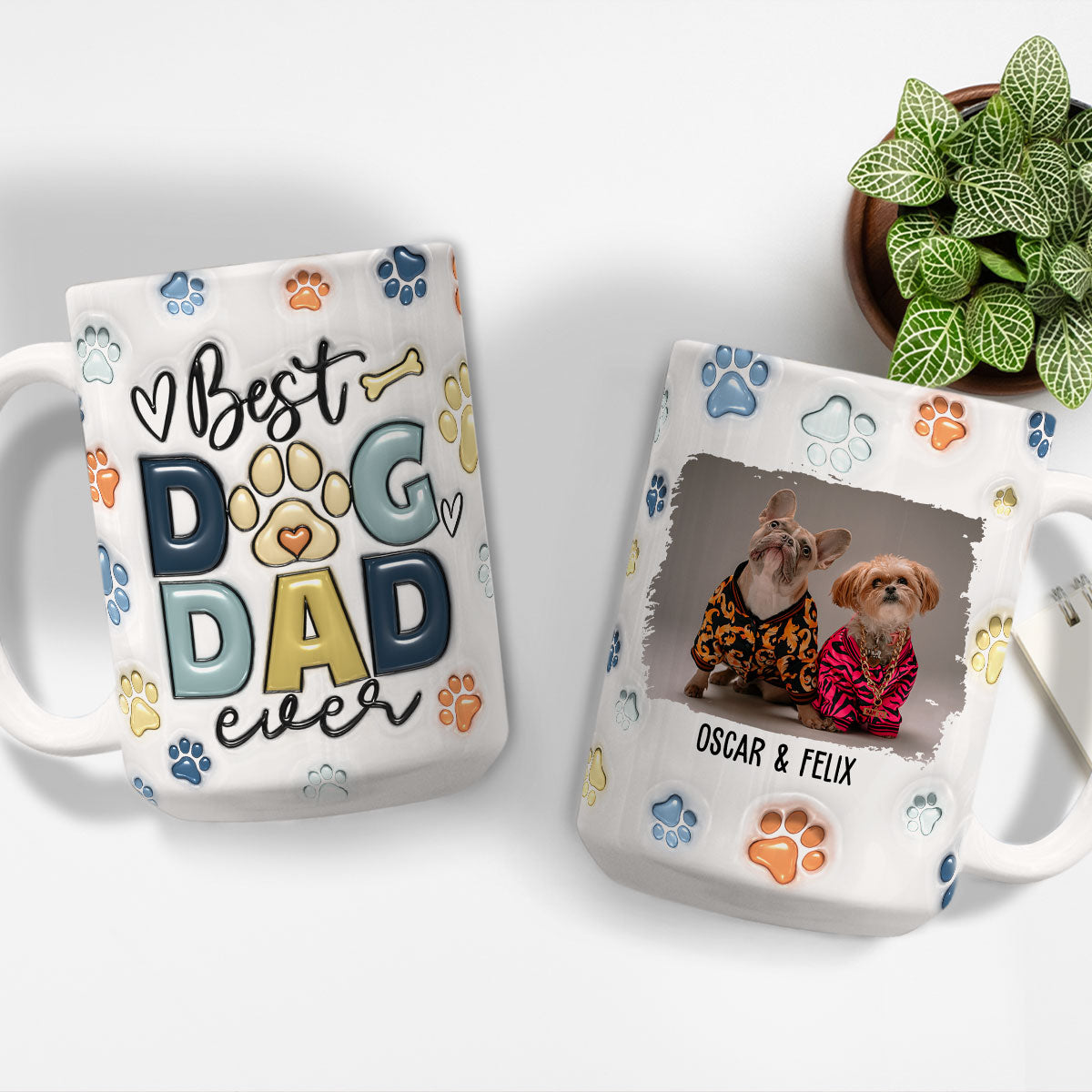 Dog Dad - Personalized Custom 3D Inflated Effect Mug