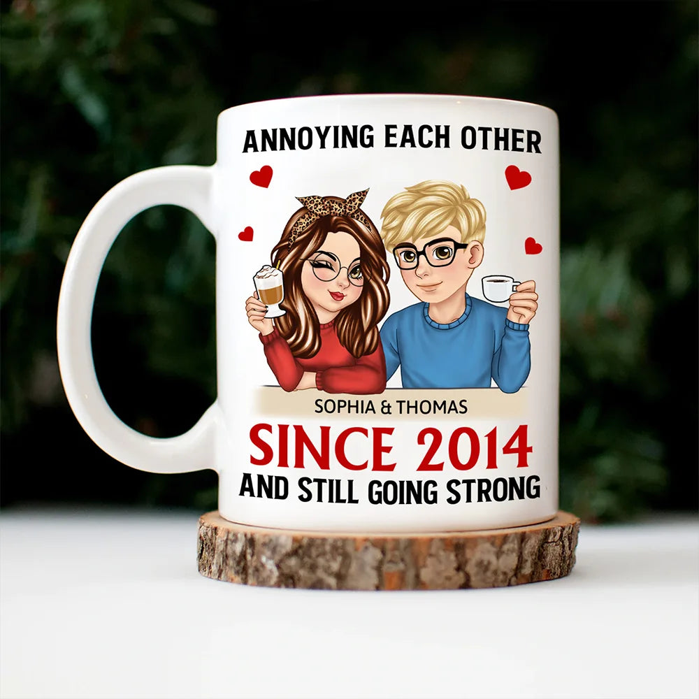 Gift For Couples,Gift For Husband,Gift For Wife,Gift For Boyfriend,Gift For Girlfriend,Love - Turban Couple Annoying Each Other Since - Personalized Mug