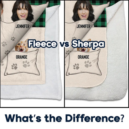 Custom Photo You & Me And The Dogs Cats Fur Babies - Personalized Fleece Blanket, Sherpa Blanket