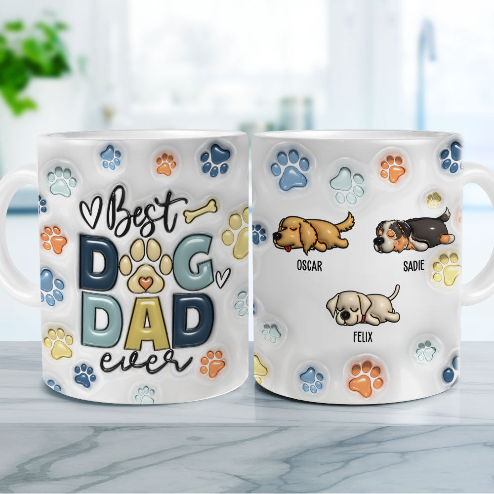 Dog Dad - Personalized Custom 3D Inflated Effect Mug