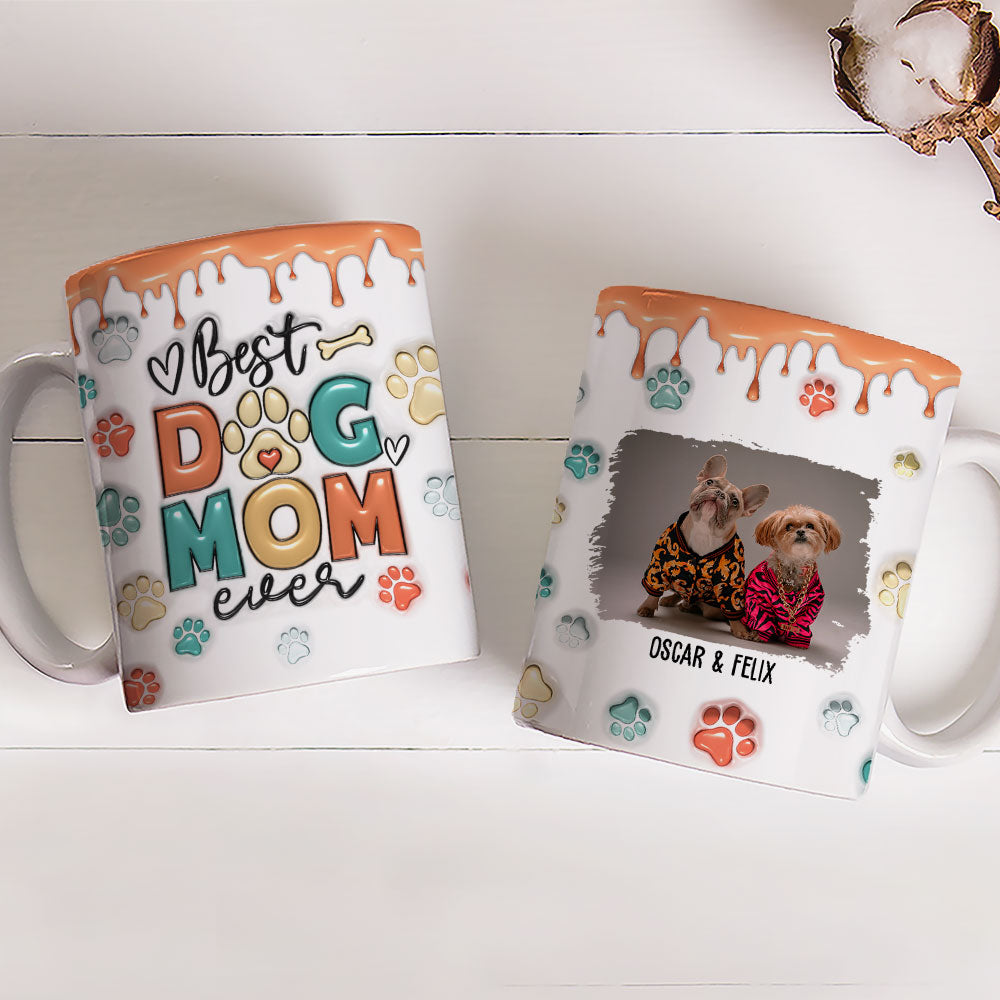 Best Dog Dad Mom Ever - Personalized Custom 3D Inflated Effect Mug