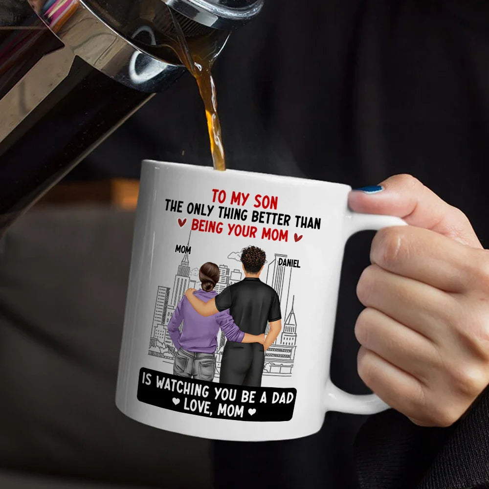 Dad - Sons,Mom - Sons,Gift For Grandkids,Love - The Only Thing Better Than Being Your Parents Grandparents - Personalized Mug