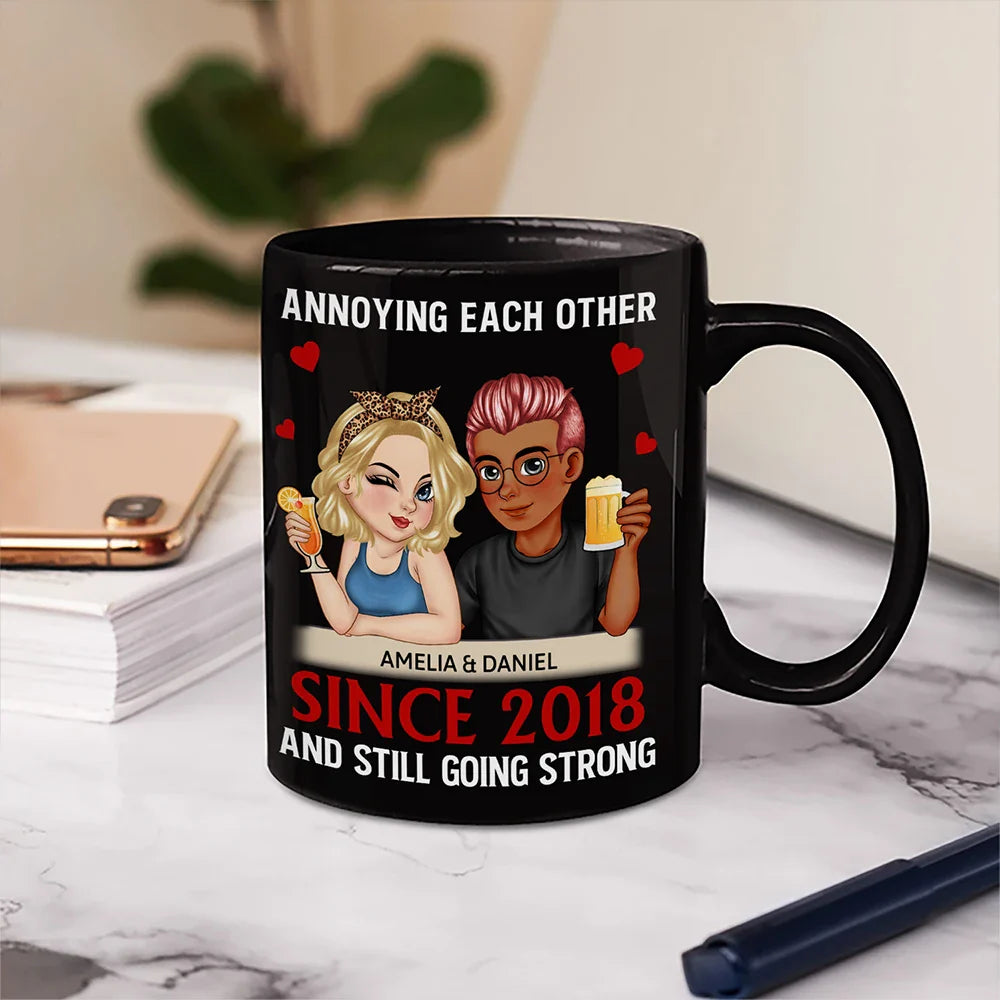 Gift For Couples,Gift For Husband,Gift For Wife,Gift For Boyfriend,Gift For Girlfriend,Love - Turban Couple Annoying Each Other Since - Personalized Mug