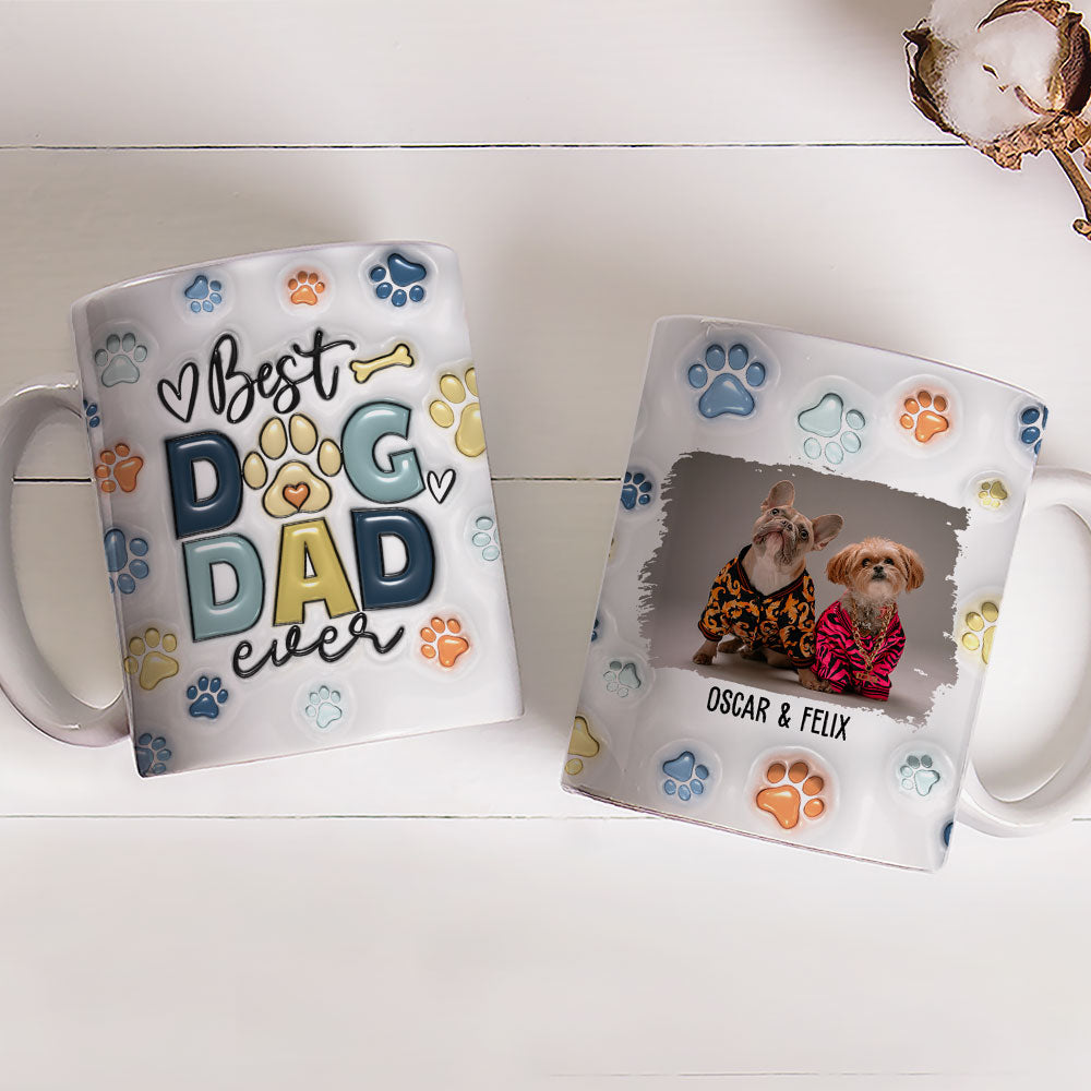 Dog Dad - Personalized Custom 3D Inflated Effect Mug