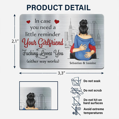 Couple In Case You Need A Little Reminder Your Wife Loves You - Personalized Aluminum Wallet Card