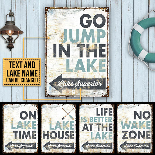 Lake House Sign Custom Classic Metal Signs