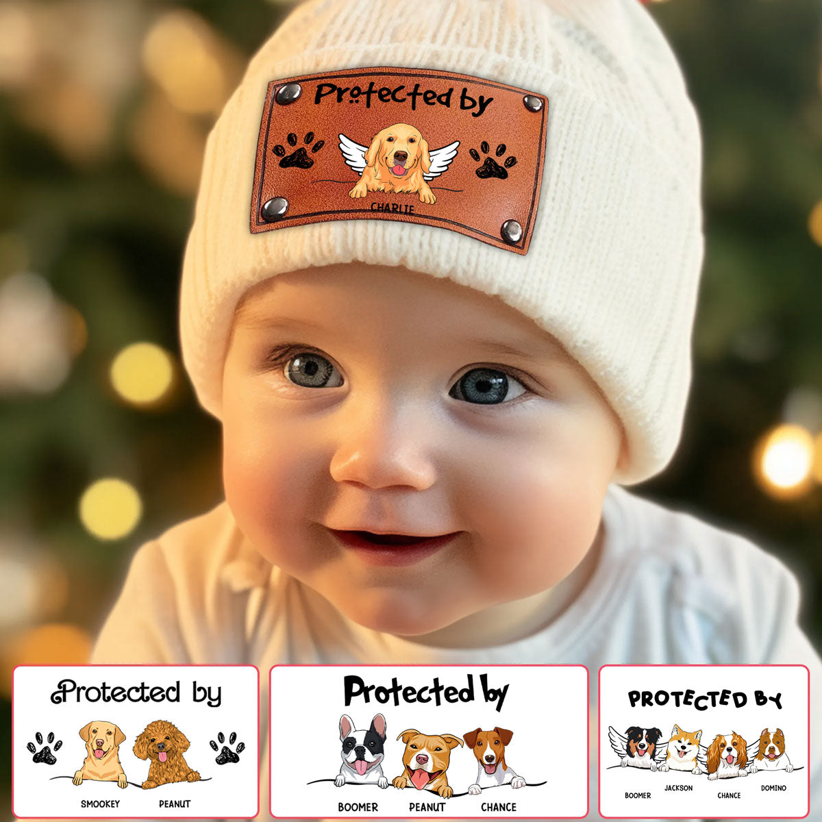 Protected By Dog - Personalized Custom Beanie