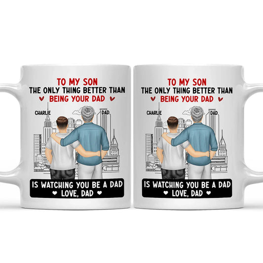 Dad - Sons,Mom - Sons,Gift For Grandkids,Love - The Only Thing Better Than Being Your Parents Grandparents - Personalized Mug