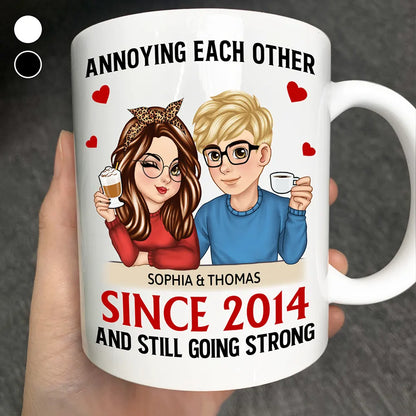 Gift For Couples,Gift For Husband,Gift For Wife,Gift For Boyfriend,Gift For Girlfriend,Love - Turban Couple Annoying Each Other Since - Personalized Mug